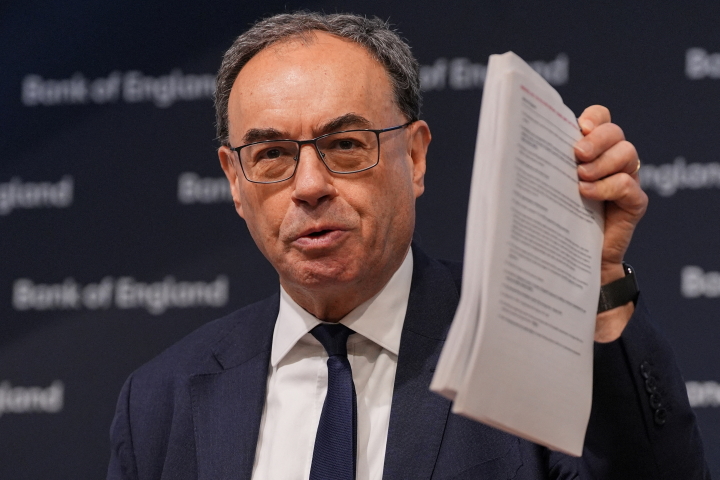 Andrew Bailey – gouverneur de la Banque d’Angleterre et président du Conseil de stabilité financière.
Photo par YUI MOK / POOL / AFP
