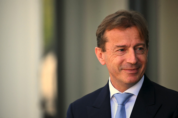 Guillaume Faury, le directeur général d'Airbus. (Photo by Lionel BONAVENTURE / AFP)