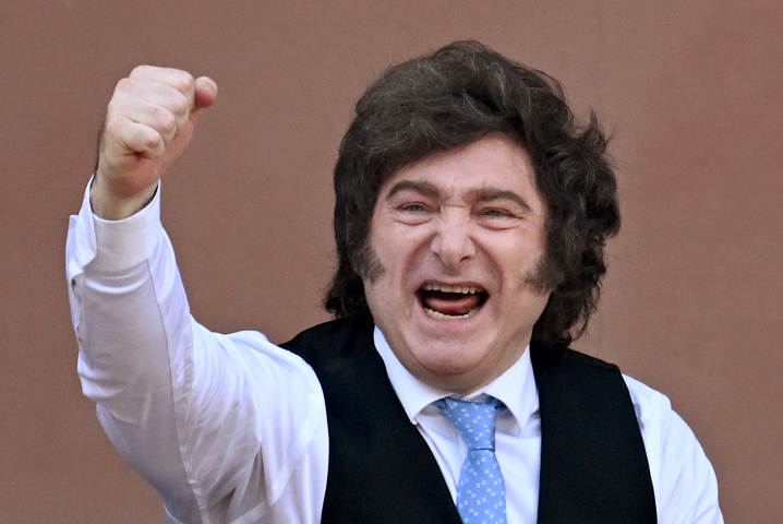 Javier Milei, président de l'Argentine - Photo par LUIS ROBAYO / AFP