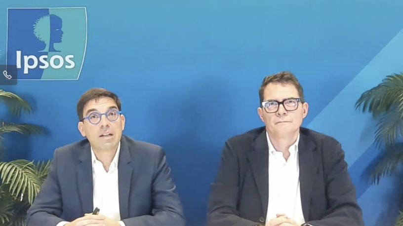 Dan Lévy, directeur administratif et financier et Ben Page, directeur général d'Ipsos (DR)