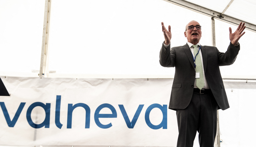 Thomas Lingelbach, le directeur général de Valneva - Photo by Andy Buchanan / POOL / AFP