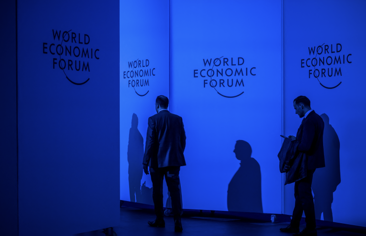 Davos. Photo par FABRICE COFFRINI / AFP