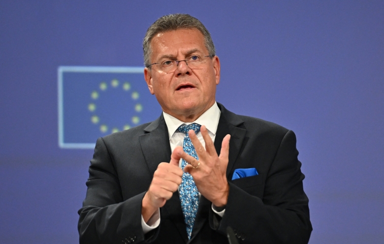 Maros Sefcovic, commissaire européen au Commerce - Dursun Aydemir / Anadolu via AFP