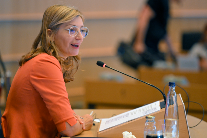 Ekaterina Zaharieva, commissaire aux start-ups, à la recherche et à l’innovation - Nicolas TUCAT / AFP