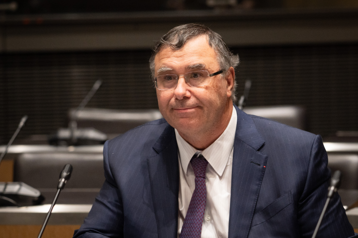Patrick Pouyanné, président-directeur général de TotalEnergies (©Eric TSCHAEN/REA)