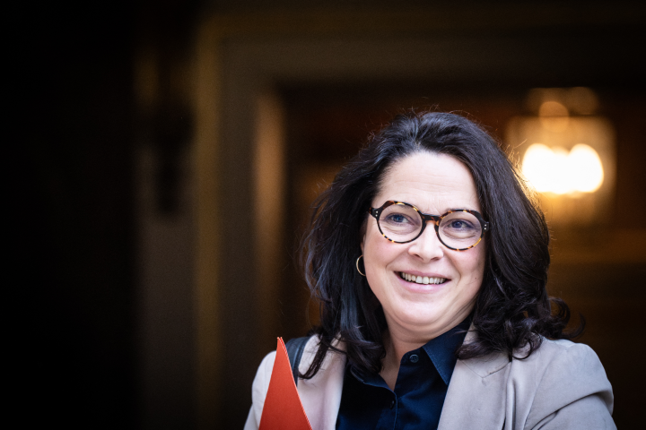 Marina Ferrari, secrétaire d’État chargée du Numérique (Photo by Xose Bouzas / Hans Lucas / Hans Lucas via AFP)