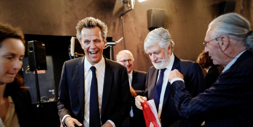 Arthur Sadoun, President du Directoire du groupe Publicis, et Maurice Levy, President du conseil de surveillance - Denis ALLARD/REA