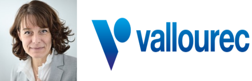 crédits : profil linkedin nathalie delbreuve et logo vallourec