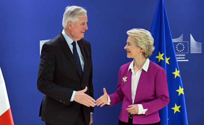Michel Barnier, Premier ministre de la France et Ursula von der Leyen, présidente de la Commission européenne - DURSUN AYDEMIR ANADOLU Anadolu via AFP
