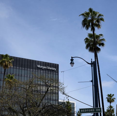 Morgan Stanley in Beverly Hills - Photo by HENRIK MONTGOMERY / TT NEWS AGENCY / TT News Agency via AFP