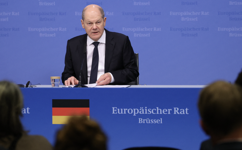 Olaf Scholz, chancelier allemand. Union Europeenne / Hans Lucas / Hans Lucas via AFP