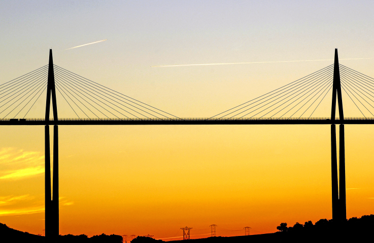 Viaduc de Millau (Photo by Patrice THEBAULT / ONLY FRANCE / Only France via AFP)