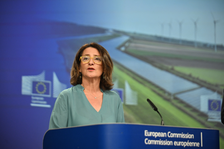 Teresa Ribera, vice-présidente exécutive de la Commission européenne, chargée d’une transition propre, juste et compétitive - Dursun Aydemir / Anadolu via AFP