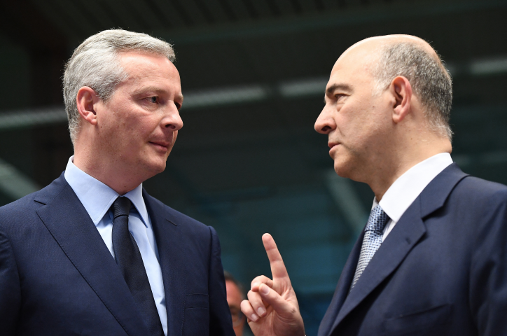 Bruno Le Maire, ministre de l'Economie, des Finances et de la Souveraineté industrielle et numérique et Pierre Moscovici, Premier président de la Cour des comptes et Président du Haut Conseil des finances publiques - EMMANUEL DUNAND / AFP
