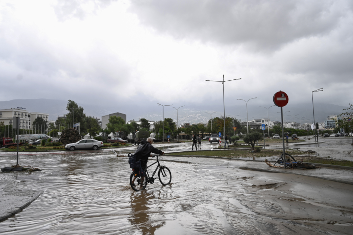 Inondations en Grèce (Photo by Sakis MITROLIDIS / AFP)