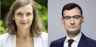 Sabine Granger, directrice générale de Vinci Autoroutes et d'ASF et Rémi Maumon de Longevialle, directeur général de Vinci Airports (crédits : profils LinkedIn)