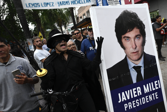 Supporters de Javier Milei. Luis ROBAYO / AFP