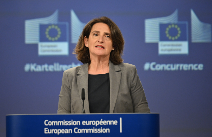 Teresa Ribera, vice-présidente exécutive chargée d’une transition propre, juste et compétitive (Photo by Dursun Aydemir / Anadolu via AFP)