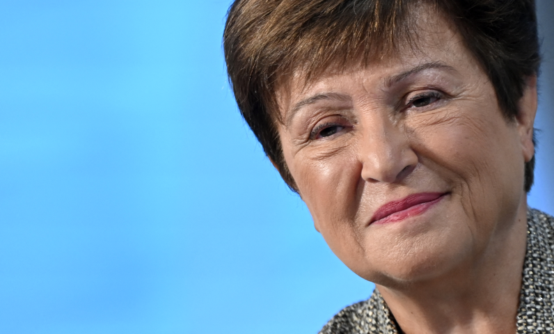 Kristalina Georgieva, directrice générale du Fonds monétaire international  - OLIVIER DOULIERY / AFP


