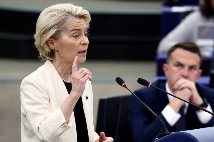 Ursula von der leyen , présidente de la Commission européenne - FREDERICK FLORIN / AFP