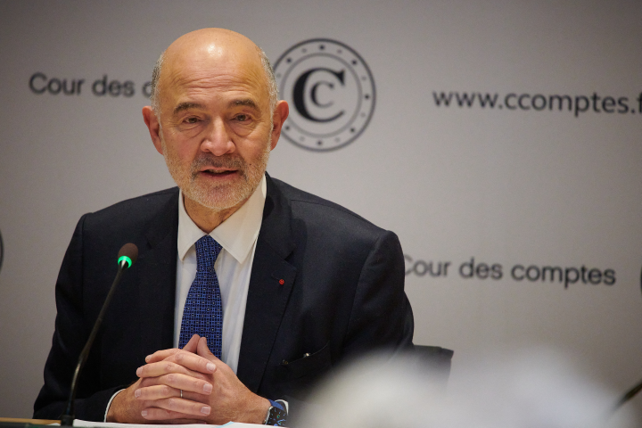 Pierre Moscovici, premier président de la cour des comptes (Photo by Valentin Faivre / Hans Lucas via AFP)