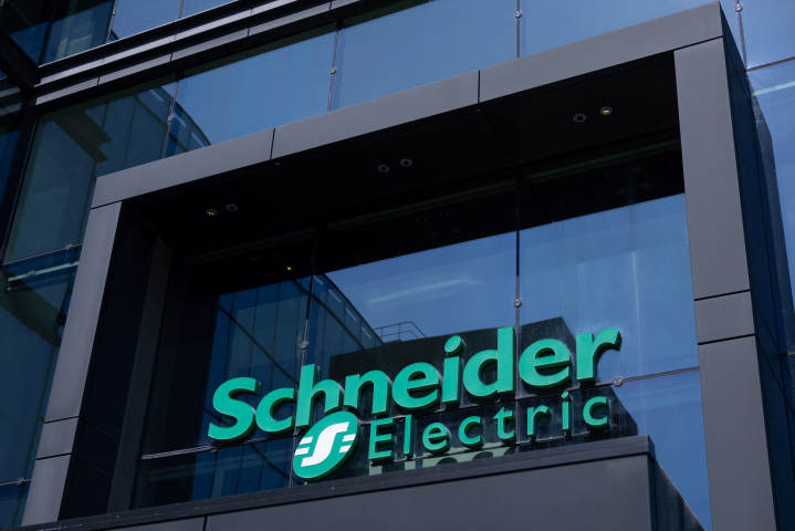 Schneider Electric (Photo by JOEL SAGET / AFP)