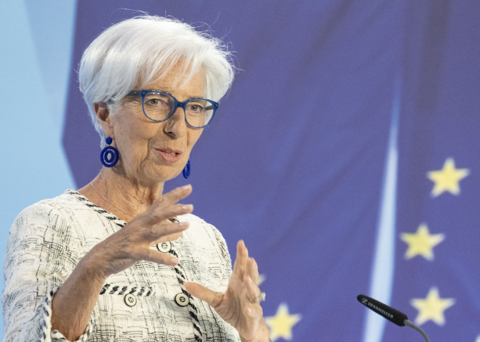 Christine Lagarde, présidente de la BCE. BORIS ROESSLER / DPA / dpa Picture-Alliance via AFP