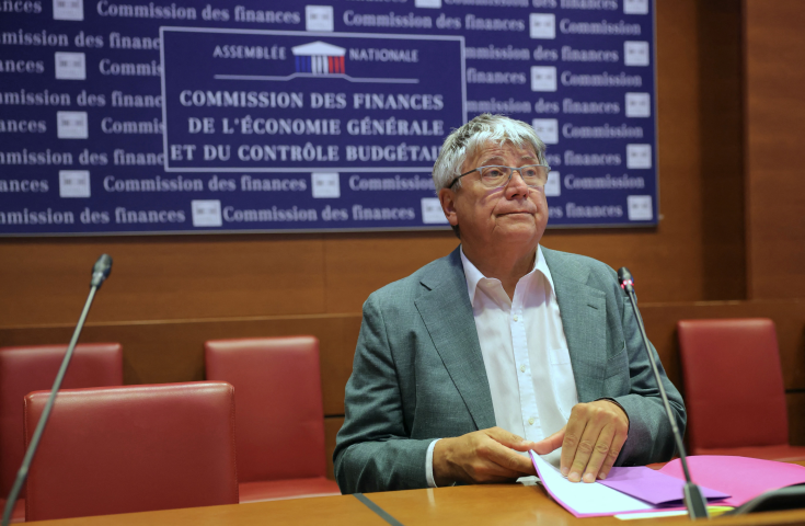 Eric Coquerel, président de la Commission des finances (Photo by Thomas SAMSON / AFP)