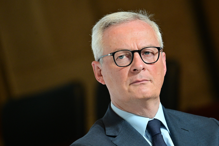 Le ministre de l'Economie et des Finances, Bruno Le Maire (Photo by Miguel MEDINA / POOL / AFP)