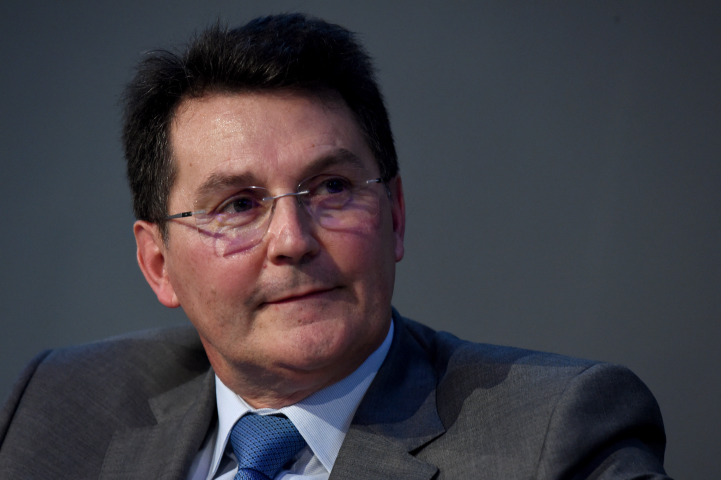 Olivier Roussat, directeur général de Bouygues (Photo by ERIC PIERMONT / AFP)