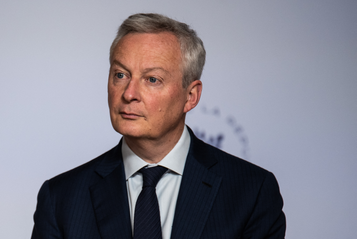 Bruno Le Maire, ministre de l'Economie, des Finances et de la Souveraineté industrielle et numérique - Andrea Savorani Neri / NurPhoto / NurPhoto via AFP