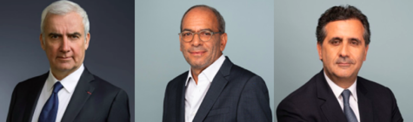 Jean-Philippe Lambert, managing director de Mayer Brown, Bernard Ayache et Olivier Trodjman, co-managing partners d’Ayache (©Mayer Brown et Ayache)