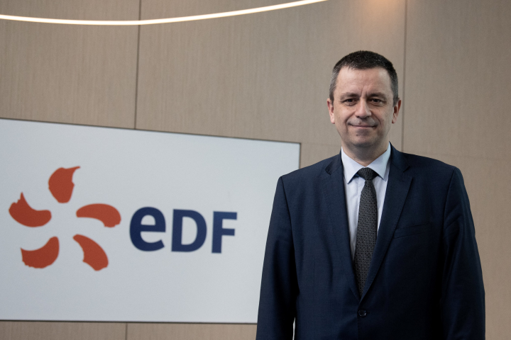 Luc Rémont, président-directeur général d'EDF (Photo by ALAIN JOCARD / AFP)