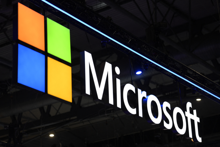 Microsoft (Photo by Josep LAGO / AFP)