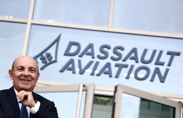 Eric Trappier, le président-directeur général de Dassault Aviation (Photo by Thibaud MORITZ / AFP)