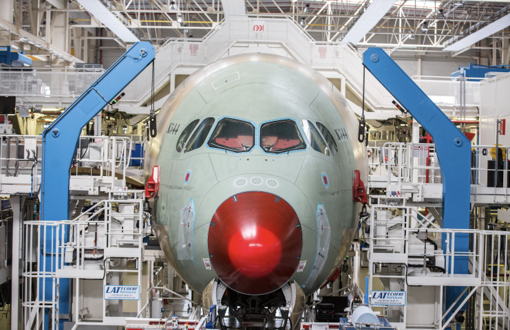 Usine d’Airbus à Colomiers  - crédits : FRÉDÉRIC SCHEIBER / HANS LUCAS / HANS LUCAS VIA AFP