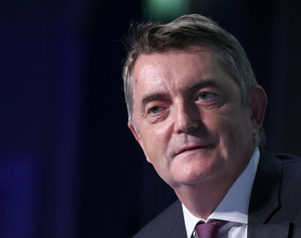 Philippe Heim, président du directoire de La Banque Postale - Eric PIERMONT / AFP