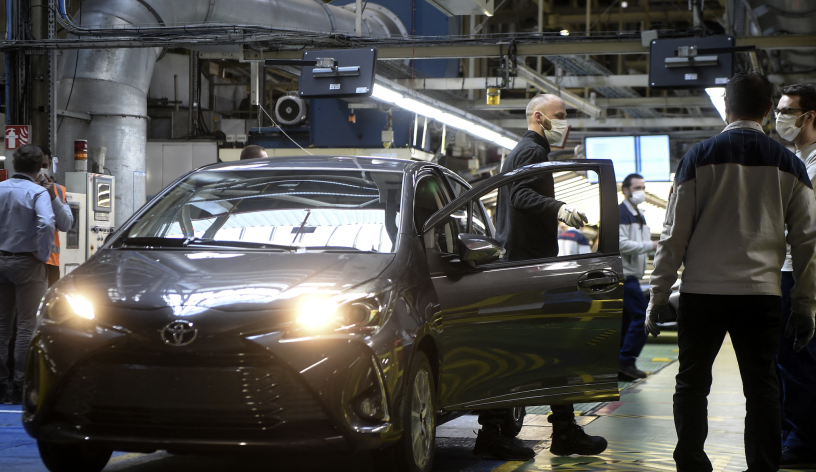 Usine Toyota dans le nord de la France. FRANCOIS LO PRESTI / AFP