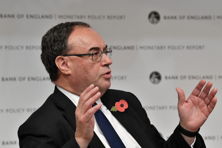 Andrew Bailey, gouverneur de la Banque d'Angleterre - JUSTIN TALLIS / POOL / AFP