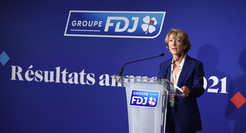 Stéphane Pallez, la présidente directrice générale de FDJ. Eric PIERMONT / AFP