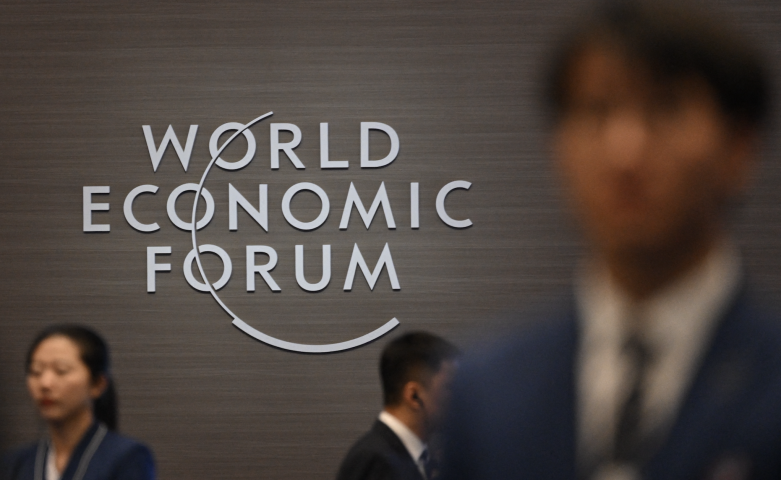 WEF. Photo by Jade Gao / AFP