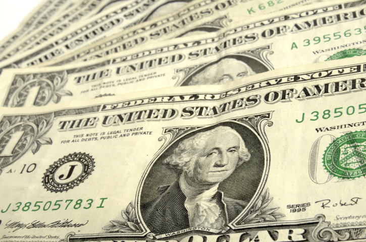 Dollars. Photo by Bernard JAUBERT / ONLY WORLD / Only France via AFP