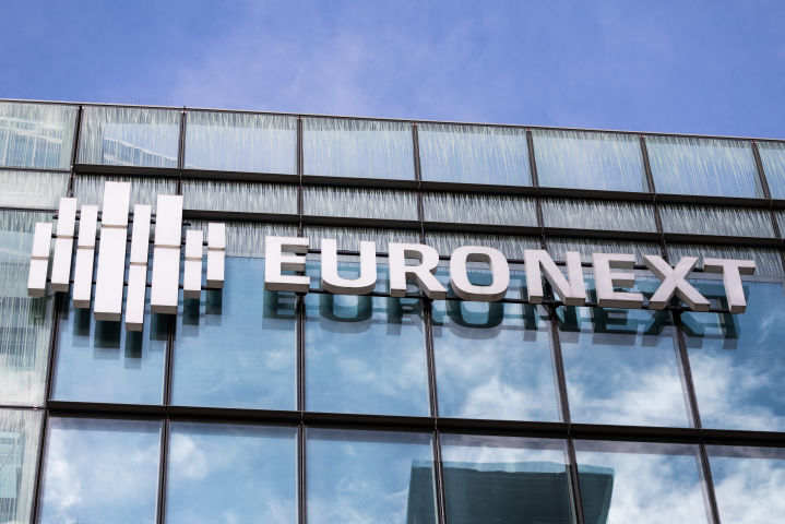 Euronext (Photo by Benjamin Polge / Hans Lucas via AFP)