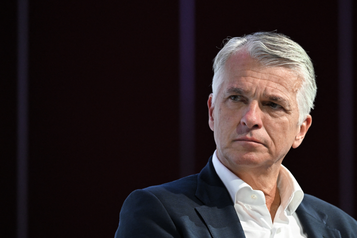 Sergio Ermotti, le président-directeur général d'UBS - Photo by Fabrice COFFRINI / AFP