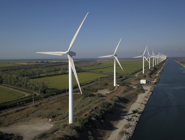 Parc éolien. Laurent GRANDGUILLOT/REA