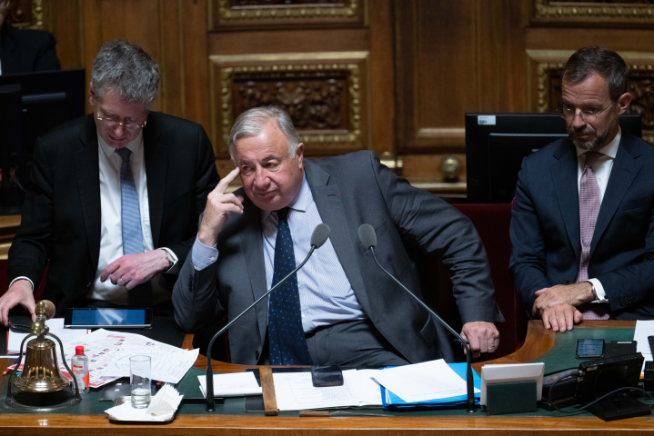 Gérard Larcher , président du Senat (©Eric TSCHAEN/REA)