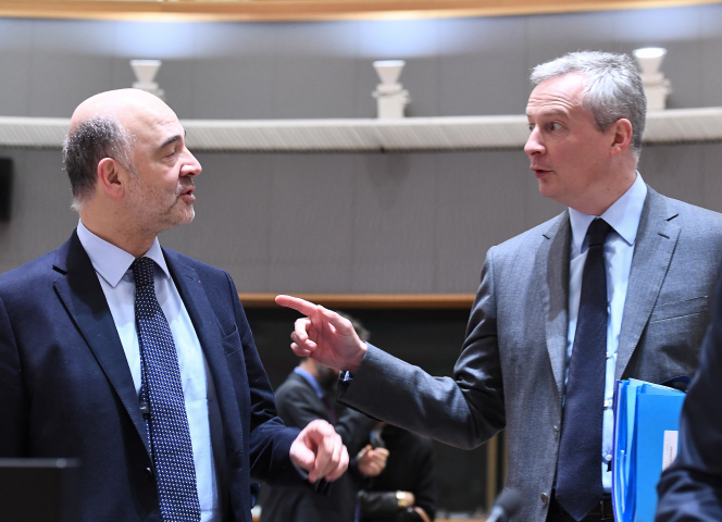 Pierre Moscovici, Premier président de la Cour des comptes et Bruno Le Maire, ministre de l'Economie, des Finances et de la Souveraineté industrielle et numérique - EMMANUEL DUNAND / AFP