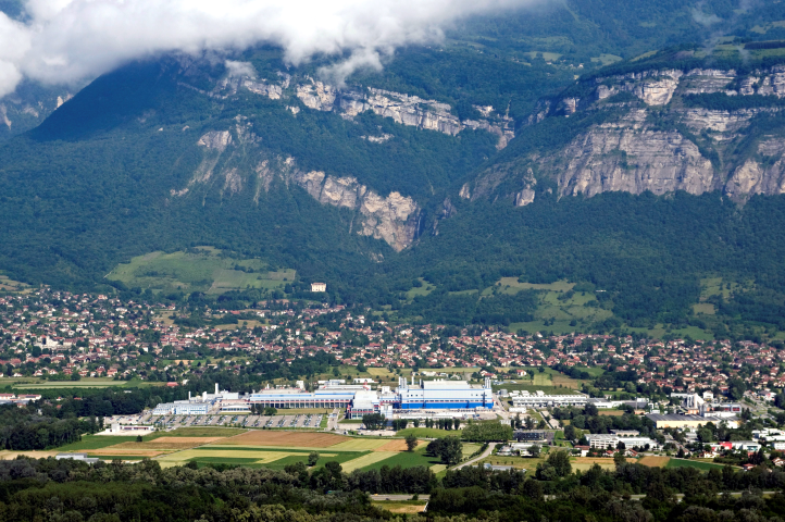 Le site industriel de Crolles 2 Alliance futur site de la méga-usine de semi-conducteurs financés par GlobalFoundries et STMicroelectronics (Francois HENRY/REA)