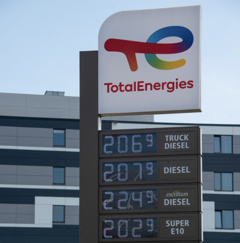 Prix de l'essence à une station service. Astrid VELLGUTH / AFP