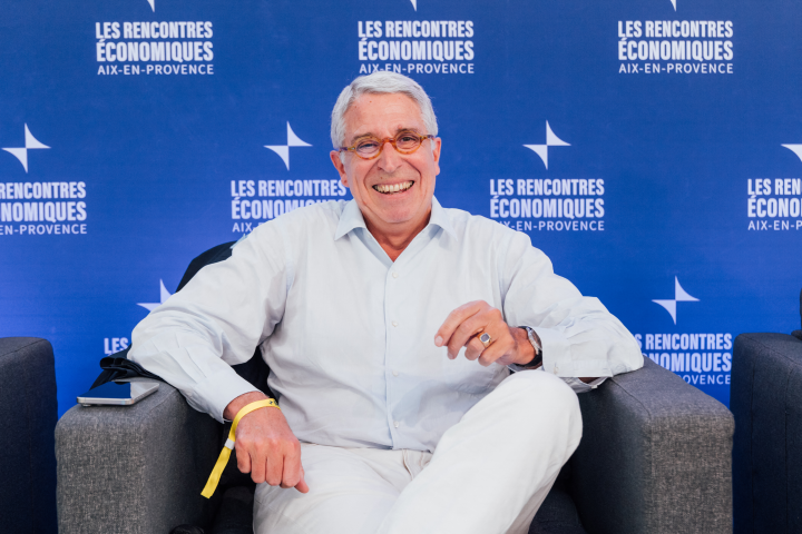 Arnaud de Puyfontaine, le président du directoire de Vivendi (Photo by Laurent Le Crabe / Hans Lucas / Hans Lucas via AFP)